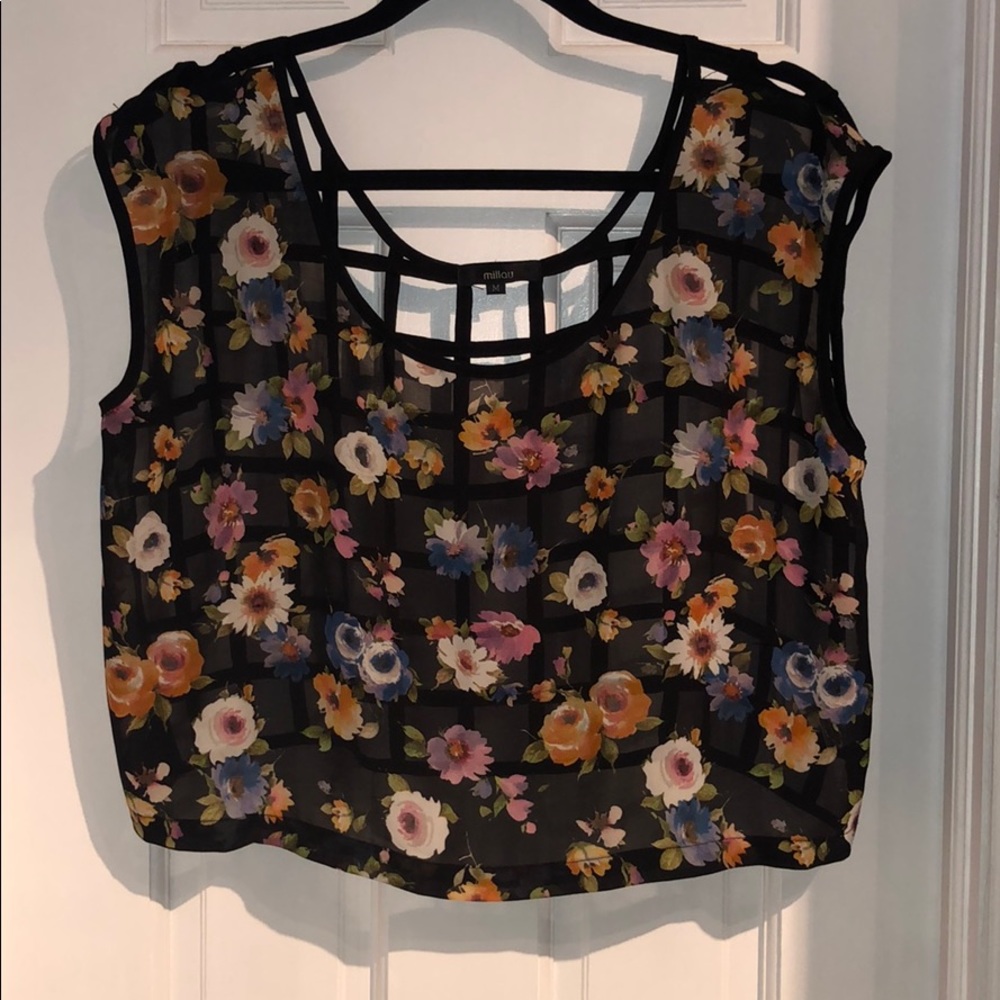 Millau black sheer T-shirt